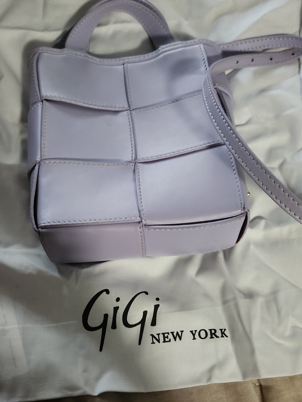 GiGi New York Lilac Woven Mini Bag